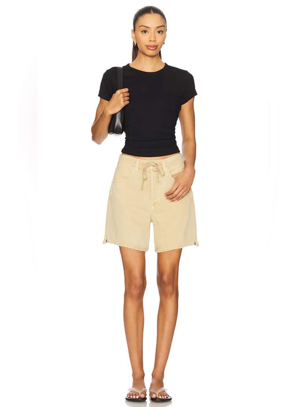 Citizens of Humanity Brynn Drawstring Denim Short in Hempseed
